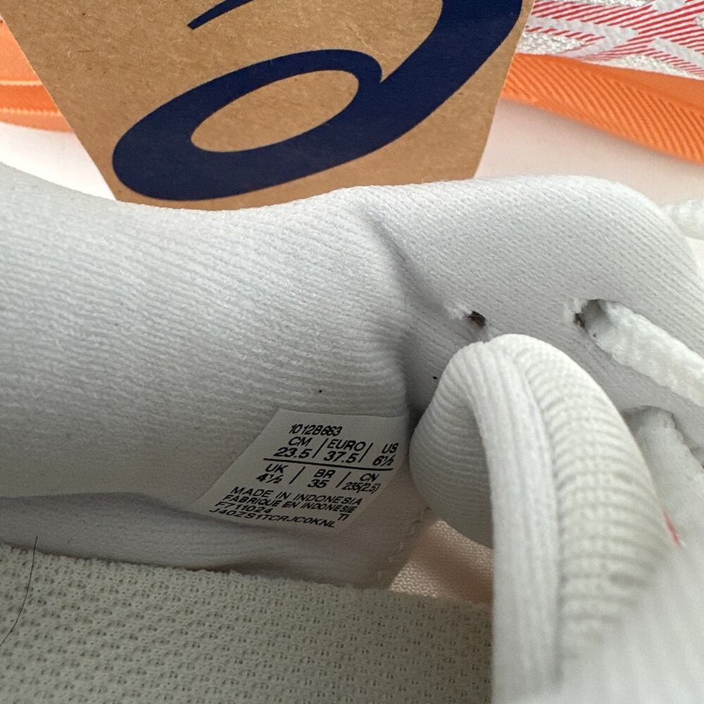 Asics GT-1000 13 Women's White Coral Reef Running Shoes Size 6.5 - Picture 7 of 11